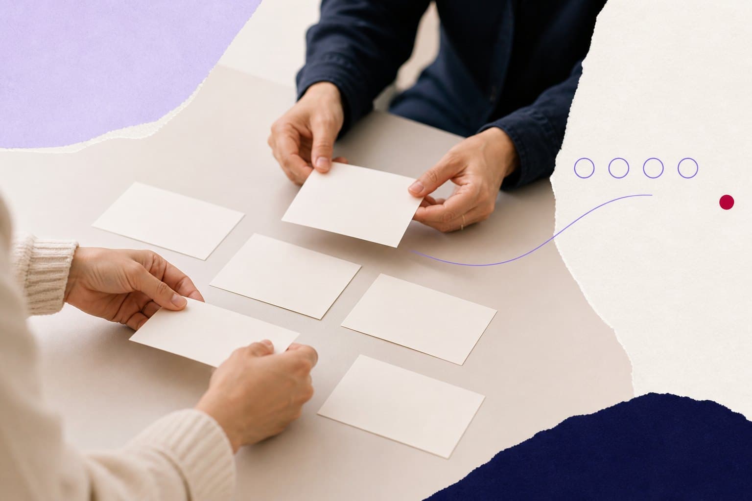 Editorial illustration of a prepared survey template, invitation envelope, and privacy shield