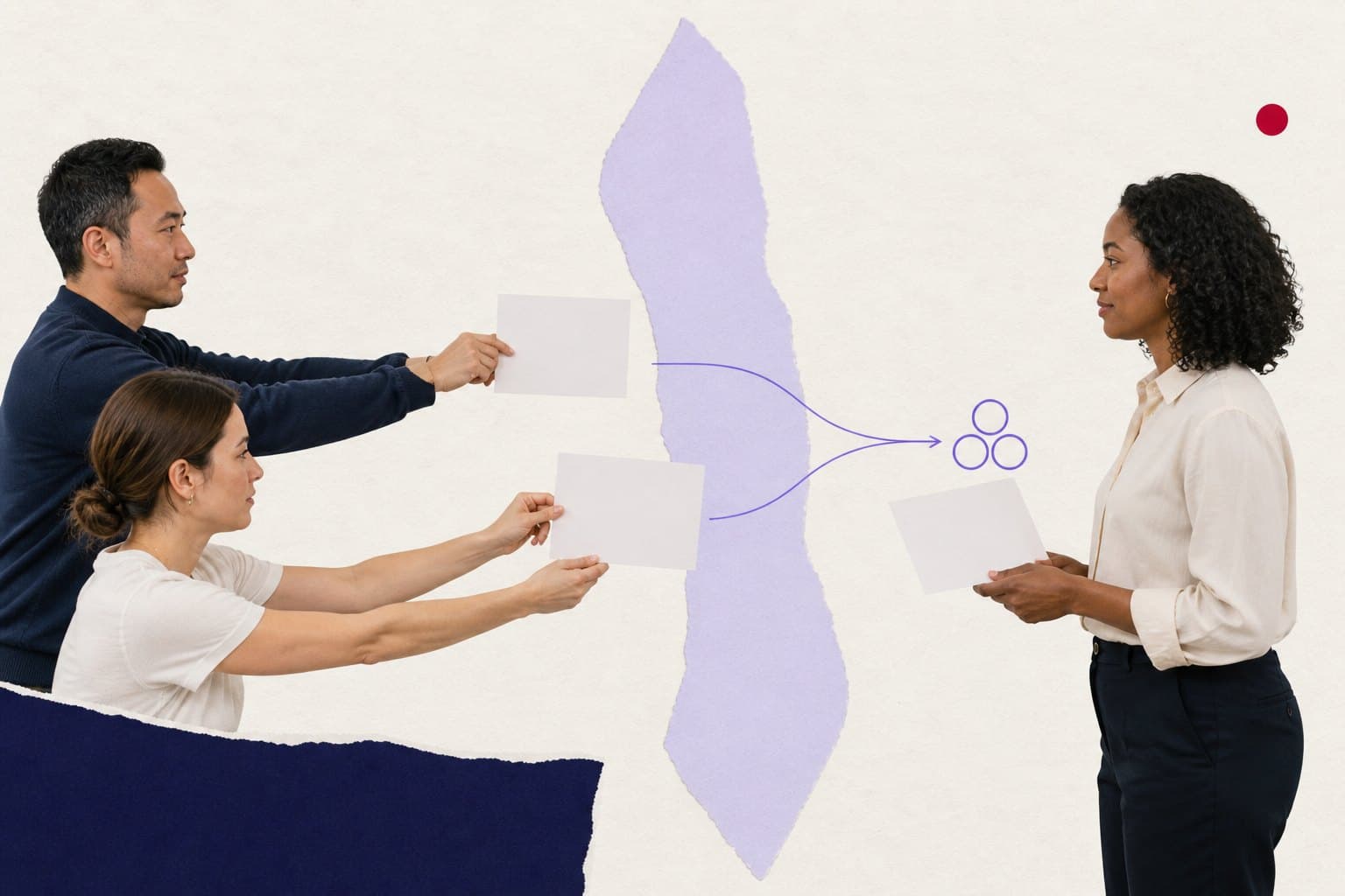 Editorial illustration of private responses passing through a shield into aggregate results